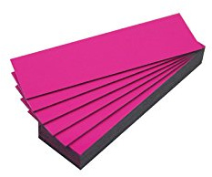 Magnet-Etiketten, Farbe (Rosa, Länge 10 cm, Breite 2 cm), 25 Stück