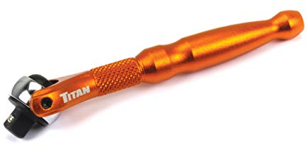Titan 11322 Mikro-Ratsche, 1/4-Zoll-Antrieb x 10,2 cm, 90 Zähne, Orange
