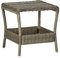 vidaXL Gartentisch Beistelltisch Couchtisch Balkontisch Terrassentisch Gartenmöbel Tisch Rattantisch Braun 45x45x46,5cm Poly Rattan