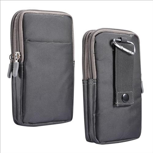 Herren Handy Taille Tasche Grau, Kleine Handy Gürteltasche Gürtelclip, 6.7 Klein Herren Hüfttasche Outdoor Sports Handy Bauchtasche Telefon Tasche Universal Gürtel Handytasche Geldtasche Brieftasche