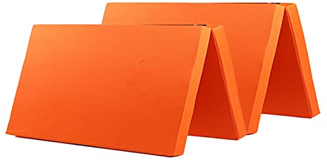Turnmatte Weichbodenmatte Oxford-Tuch vierfache Gymnastik-Matte, Tanzen, Fitness, Rolling-Matte mit Griff 150x200x5cm (Color : Orange)
