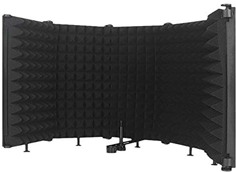 Microphone Isolation Shield,Sound Proofing Noise Reduction Equipment,Professional Isolation Foldable,Suitable for Professional Vocal/Acoustic Recording and Podcast Recording Studios.