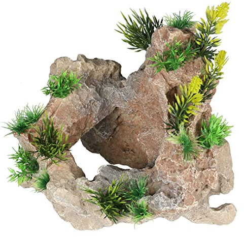 Aqua Della, Dekoration für Aquarium, Pirat -Schädelschwertkopf 21,5 x 16,5 x 20 cm, in Polyesterharz, Nicht -toxisch und neutral, für frisches und gesalzenes Wasseraquarium geeignet