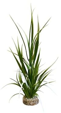 Tyrol - Plante d'Aquarium Artificielle - Décoration pour Aquarium - Plante en plastique sur Socle - Plante d'Intérieur et Herbe Haute - Ancrage Facile au fond de l'Aquarium - Fabriquée en France