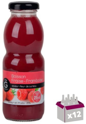 12x25cL - Boisson fraise framboise rioba - 3L