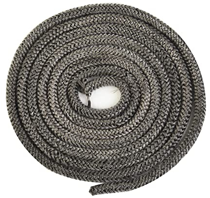HpLive Kamindichtung Dichtung Dichtband für Kaminofen, Dichtschnur Dichtungsband für Kamin Smoker Ofen - Dichtungsschnur Schnur aus Glasfaser 2mX8mm, schwarz