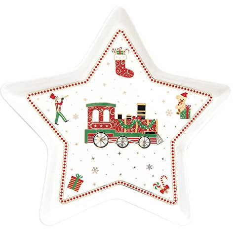 EASY LIFE Weihnachtssternteller aus Porzellan POLAR EXPRESS Ø19,5 cm