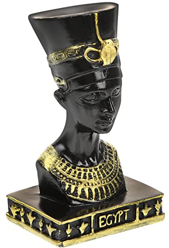 Warmhm Ägyptischen Ornamente Harz Büste Figurine Vintage Stil Desktop Statue Wohnkultur