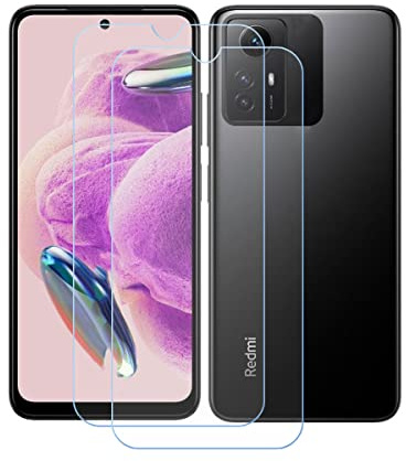 2 Piezas Protector de Pantalla para Redmi Note 12S,9H Dureza HD Anti-caída/Anti-rasguños Sin Burbujas Cristal Templado Vidrio Templado para Redmi Note 12S (6,43).