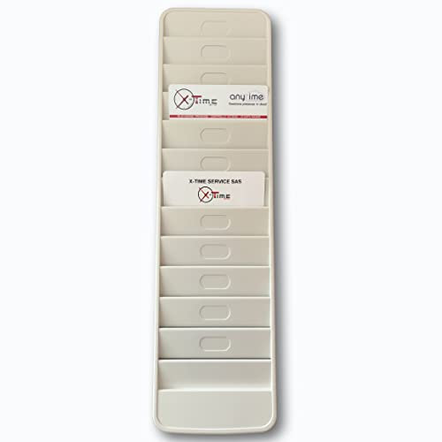 X-TIME SERVICE | Casellario Portabadge Card Holder da 12 Posti PVC a parete, da muro