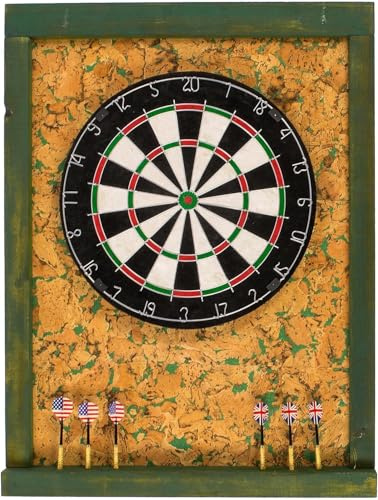 Der Premium Dart Wandschutz Surround aus Holz und Kork (Grün)
