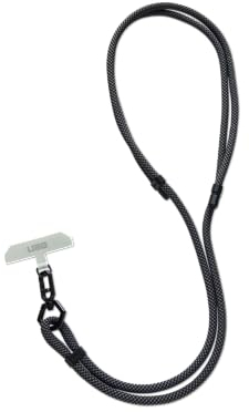 URBAN ARMOR GEAR Civilian Crossbody Lanyard/Umhängeband für Smartphone Hüllen [Einstellbare Länge bis 160cm, Drehbarer Karabinerhaken, 7mm Durchmesser] graphite/schwarz