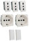 Di Tutto Per Tutti® Set 7 Pezzi Vimar Plana compatibile | 3 Presa Bipasso 2P+T 16A | 2 Shuko 2P + T 10/16A | 2 Pezzi Copriforo 1M | Bianco