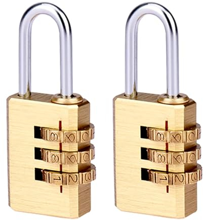2 Stücke Vorhängeschloss Mit Zahlencode, 3 Stellig Schloss Zahlencode, Zahlen Vorhängeschloss, Kellerschloss Zahlenschlösser Padlock Koffer Schloss Vorhängeschlösser für Spind Fitnessstudio