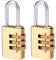 2 Stücke Vorhängeschloss Mit Zahlencode, 3 Stellig Schloss Zahlencode, Zahlen Vorhängeschloss, Kellerschloss Zahlenschlösser Padlock Koffer Schloss Vorhängeschlösser für Spind Fitnessstudio