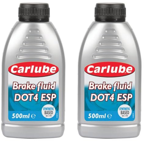 Carlube Brake Fluid DOT 4 ESP, 500 ml (Pack of 2)