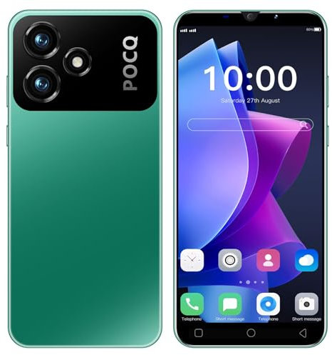McMgc Smartphone Barato, Pantalla de 5,0 Pulgadas, 16GB ROM (128GB Escalable), Android 9.0, Teléfono Barato con Doble SIM y Doble Cámara, Lindo Teléfono 3G/gsm (M6Pro-Green)