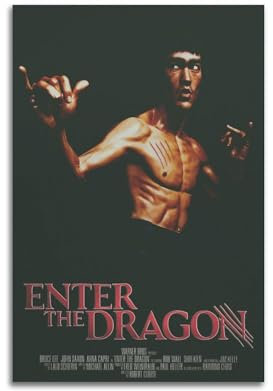 DATOZA Bruce Lee Enter The Dragon Art Poster Dekorative Malerei Leinwand Wandkunst Wohnzimmer Poster Schlafzimmer Malerei,Wandkunst Bilddruck Moderne Familienzimmer Dekor 16x24inch(40x60cm)