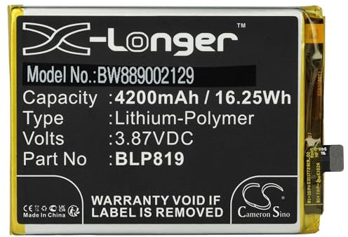 vhbw batteria compatibile con OPPO RENO 5Z 5G 2021, RENO5 4G, RENO6 4G smartphone cellulare (4200mAh, 3,87V, Li-Poly)