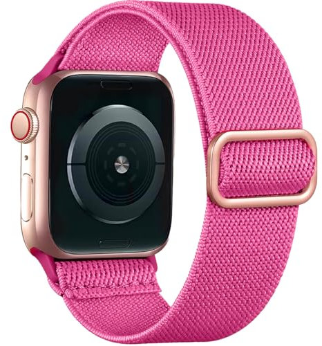 Msksjer Cinturino Compatibile con Apple Watch 41mm 40mm 38mm 42mm(Series 11 10) Donne Uomini, Nylon Regolabile Solo Loop Tessuto Elastico Bracciale Sportivi per iWatch Serie 9 8 7 6 SE 5 4 3 2 1