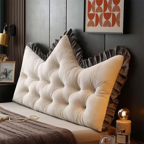 Bett Kopfteil Kissen Weiches Komfortables Rückenkissen Bett 90/120/150/180/200cm Lesen Kissen Kopfteil Entfernbar Gepolstert Bett Rückenlehne Waschbar Betten Sofa Rückenpolster(C,90x55cm/35x21in)