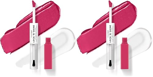 Wet n Wild Megalast Lock n' Shine, Dual-Ended Lip Color and Clear Gloss, Vitamin E and Jojoba Oil Enriched Formula, Irresistable Shade (Pack of 2)