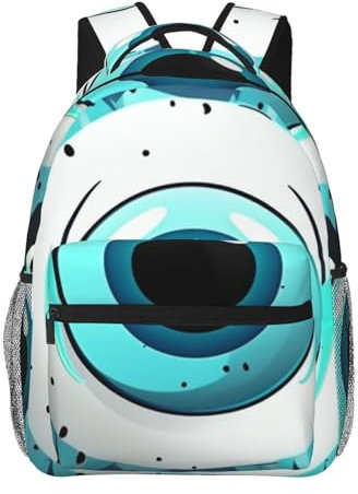 Dwrepo Sac à dos pour ordinateur portable mauvais yeux pour femme - Grand sac d'ordinateur pour homme - Sac à dos tendance pour voyage, noir, One Size