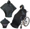 Winter Warme Rollstuhldecke Mit Kapuze, Winddichter Rollstuhl-Umhang Thermische Reisedecke Wasserdichter Rollstuhl Schlupfsack Fleece-gefütterte Reise Thermodecke Für Erwachsene