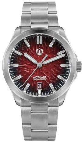 watchdives WD0005 WD0005B Taucheruhren für Herren, NH35 Uhrwerk Automatikuhr, 100M Wasserdicht Armbanduhr aus Saphirglas