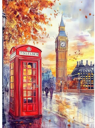 CEOVR Diamond Painting Kits Erwachsene 5d Diamant Painting Kits,Diamond Painting Bilder,30x40 cm Diamond-painting Set,DIY Diamond Painting Bilder Set (red orange grey)