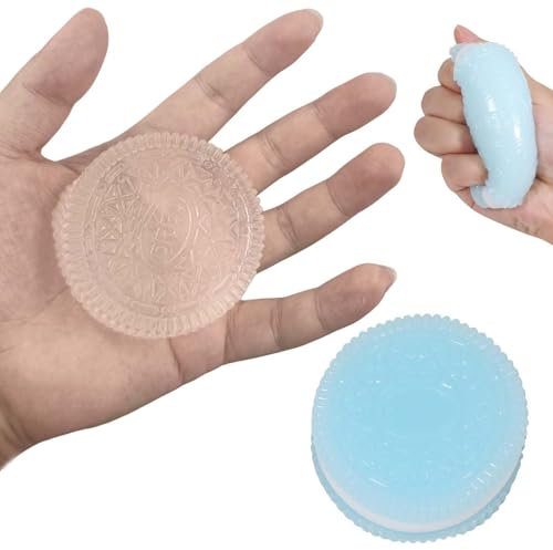Taba Squishy Keksform,2 Stück Fufu Squishy, Cookie Anti Stress Spielzeug, Ultraweiches Quetschspielzeug Für Favors für Angst, OCD Angst abbauen und Beruhigung Für Geburtstag Und Party (2 Farben)