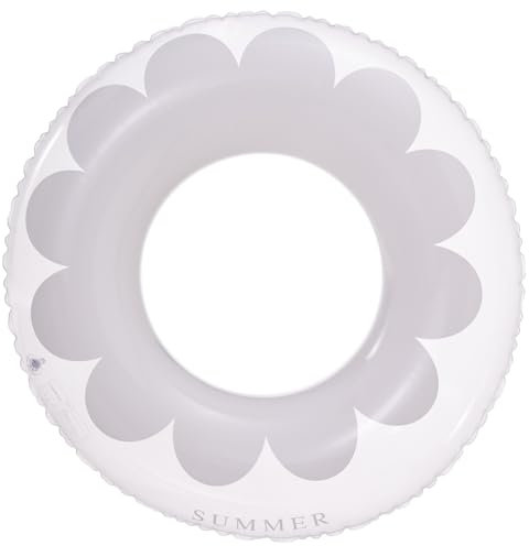 Schwimming Ring Erwachsene, Transparenter Floating Ring, PVC schwimmring Aufblasbar, Für Pool-Party-Dekorationen, Party Im Freien Am Meer (weiß)