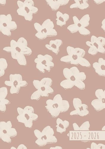 Agenda Scolaire 2025-2026: Fleurs Rose Pastel | Journalier (une page par jour) | 12x17 cm | Format A5 | 300 pages | Sept 2025 – juil 2026 | Collège & lycée | Etudiant & BTS | Aesthetic | Ado fille