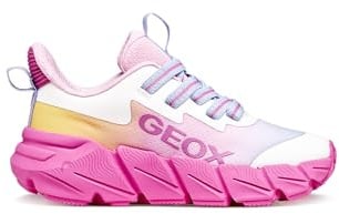 Geox J FLEXYPER Fast Girl Trainers, Fuchsia/Multicolour, 34 EU