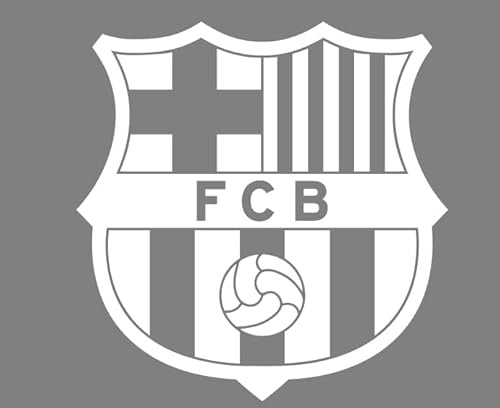 Vinyl-Aufkleber, Wappen der Fußballmannschaft von Barcelona, Innendekoration, verschiedene Größen und Farben (weiß, 11 x 11 cm)