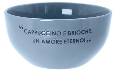 KASANOVA Ciotola 14 cm scritta Quotes blu chiaro