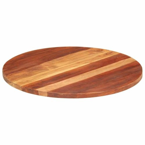 Owoxanthellate Tischplatte rund 70 cm Akazie massiv 25-27 mm Honigbraun Modernes Design Robust & langlebig für Esszimmer Büro Café Küche Konferenzraum