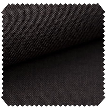 novely® LUSO | Feiner Stoff Polsterstoff Bezugsstoff Möbelstoff | Meterware | 1 lfm (13 Dunkelbraun)