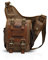 FANDARE Retro Outdoor Sports Rucksack Sling Bag Umhängetasche Messenger Schultertasche Reisen Wandern Daypack Crossbag Crossbody Bag Chest Pack Sporttasche Leinwand Braun