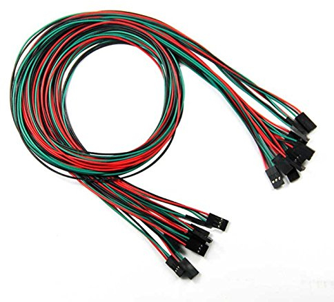 DollaTek 10 Pcs/lote 70 cm 3 pines hembra a cable de puente de mujer Dupont Cable para impresora 3D