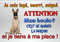 plaque attention chien malinois berger belge en métal 29 x 20 cm env réf 51