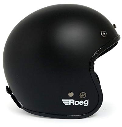 Jethelm Roeg Helmet Matte Schwarz Matt Zulassung ECE Biker Custom Größe S