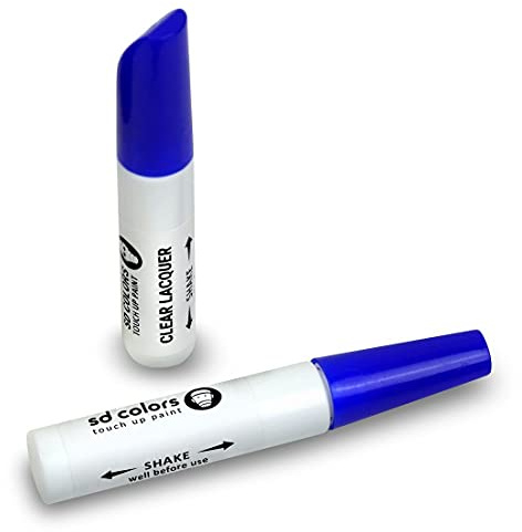 SD COLORS 12 ml Touch-Up-Farbe, Klarlack und Grundierung mit Pinsel - Ravenna Blue (LA5W) - Kompatibel mit VW/Audi - Kratzer, Chips und Lackreparatur