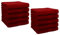Betz 10 Stück Seiftücher Premium 100% Baumwolle Seiflappen-Set 30x30 cm Farbe rubinrot