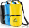MNT10 Dry Bag Packsack wasserdicht mit Tragegurt I Dry Bags Waterproof in 10l oder 20l I Wasserfeste Tasche für Reisen, Outdoor und Camping I Seesack widerstandsfähig (Gelb, 2er Set (10L, 20L))