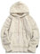 ZAFUL - Felpa con cappuccio da uomo in tessuto peluche, con tasca a marsupio, soffice, per autunno e inverno, bianco, XXL