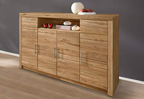 Möbeldesign Team 2000 Highboard Anrichte Kommode Sideboard wildeiche teilmassiv, geölt 3442-10