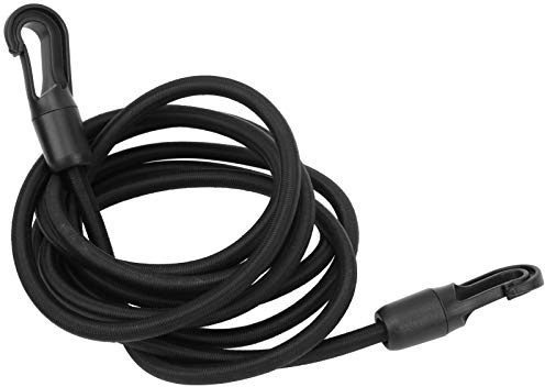Shock Cord, 2.5M Heavy Duty Elastic Stretch Cord with Double Hooks, for Boat Canopy Camping Tent Packing, Outdoor Gear Tie Down, Black, Keenso