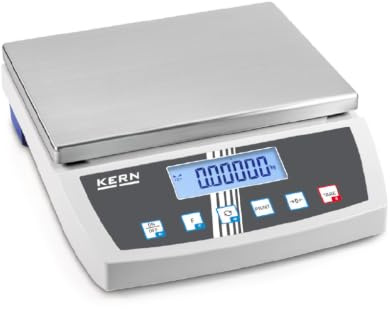 Kern FKB 65K1 - Bilancia da tavolo ad alta risoluzione, con robusto piatto di pesata in acciaio inox, Portate [Max]: 65 kg, Divisione [d]: 1 g, Peso min. del pezzo [Conteggio] g/pezzo: 20 g