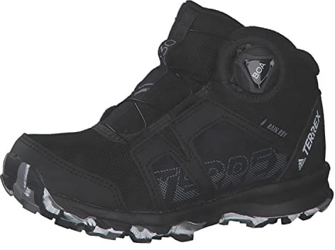 adidas Terrex Agravic Boa Mid RAIN.RDY Hiking Shoes Trailrunning-Schuhe, Core Black/Cloud White/Grey Three, 35 EU